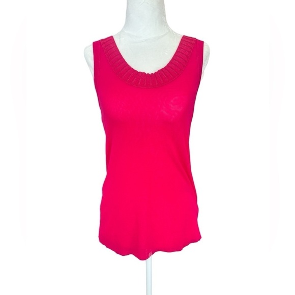Jean Paul Gaultier 1990’s Deadstock Hot Pink Sheer Mesh Tank - Picture 1 of 10